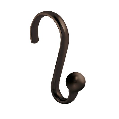 iDESIGN Pack of 12 Axis Decorative Steel Shower Curtain Hooks
