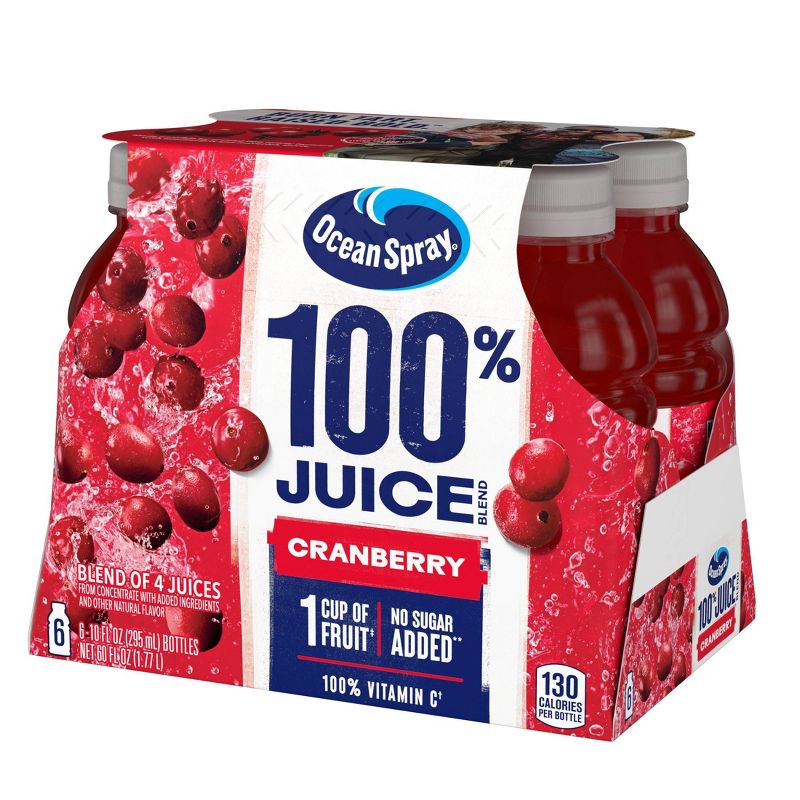 Ocean Spray Cranberry 100% Mixed Juice - 6pk/10 fl oz Bottles, 3 of 6