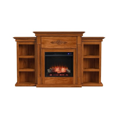 Tennyson Electric Fireplace with Bookcases - SEI