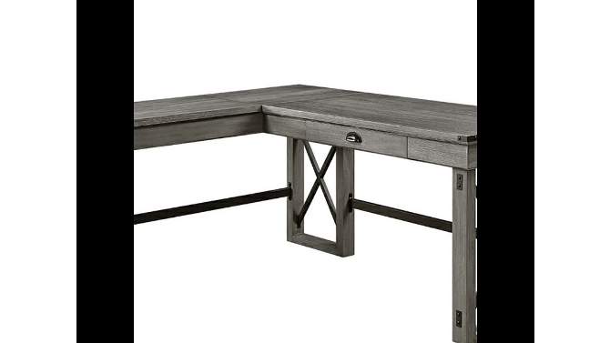 67&#34; Talmar Writing Desk Weathered Finish Gray - Acme Furniture, 2 of 10, play video