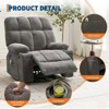 GustoWave Oversized Massage Recliner Chair with Heat, Manual Swivel Rocker, Lumbar Support, Dual Cup Holders, Side Pockets, Living Room - 4 of 4