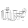 iDESIGN Pl Reo Combo Basket Silver: Stainless Steel Suction Shower Shelf, Bath Organizer, Storage Accessory - 3 of 4