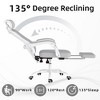 Lirago Ergonomic Office Chair with Footrest High Back Mesh Computer Chair Adjustable Headrest Lumbar Support Home Office Study Room Desk Chair Black - 3 of 4