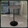 LeisureMod Verve 27" Round Bar Height Dining Table, Sintered Stone Top, Black Pedestal Base, Counter Height Table for Kitchen and Pub - 4 of 4