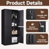Mlezan 4-Door Storage Cabinet: Metal,Adjustable Shelf, Lockable. Ideal for Office,Home,Pantry,Kitchen, or Garage. Secure and Functional. - 4 of 4