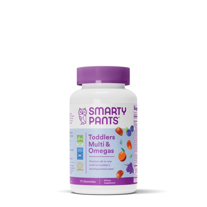 SmartyPants Toddler Multi &#38; Omega 3 Fish Oil Gummy Vitamins with D3, C &#38; B12 - 70 ct, 4 of 18