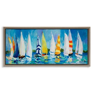 Stupell Industries Regatta Sailboat Fleet, 31" x 14" - 1 of 4