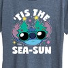 Women's - Lilo and Stitch - Tis the Sea-Sun Christmas Short Sleeve Graphic T-Shirt - 2 of 4