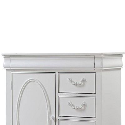 Estrella White Pine Wood Chest with Dovetail Drawers