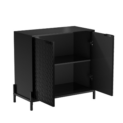 CLIHOME 31.5 in. 2-Door Wooden Accent Decorative Storage Cabinet with 3 Adjustable Shelf