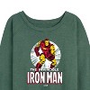 Women's - Marvel - The Invincible Iron Man Lightweight French Terry Wide Neck Long Sleeve Shirt - 2 of 4