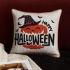 DSVIMOY Support Pillow Happy Halloween Pumpkin Witch Throw Pillow for Halloween Decor, Multicolored, 17"*17"*10" - 3 of 4