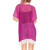 LA LEELA Women's Open Front Summer Vacation Beachwear Short Bathing Suit Cardigan Holiday Swimwear Duster Beach Swim - 2 of 4