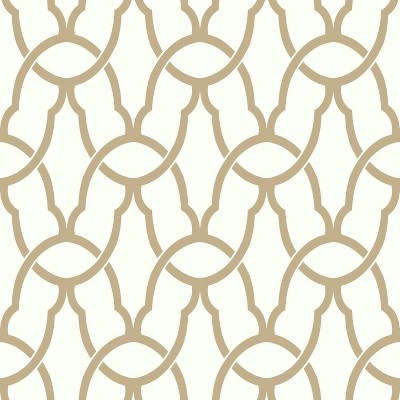 RoomMates Trellis Peel & Stick Wallpaper Gold