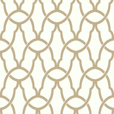 RoomMates Trellis Peel & Stick Wallpaper Gold