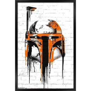 Trends International Star Wars: Saga - Boba Fett Black And Orange Framed Wall Poster Prints - 1 of 4