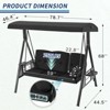 Anybear 3-person black swing chair outdoor - 3 of 4
