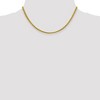 Black Bow Jewelry 3.5mm 14k Yellow Gold Hollow Wheat Chain Necklace - 3 of 4