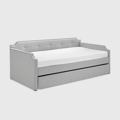 ClickDecor Edmond Storage Bed wAdjustable Height Headboard Queen Size Dark Gray