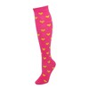 CTM Women's Heart Print Knee High Socks - 3 of 4