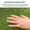 Artificial Grass Turf Tiles Interlocking Set of 35pcs, Fake Grass Tiles Self-draining for Pet Indoor/Outdoor Flooring Decor, 12x12in Grass Green - 3 of 4