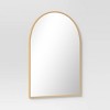 20" x 30" Arched Metal Wall Mirror Brass - Threshold™ - image 3 of 4
