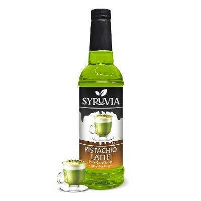Syruvia Pistachio Latte Syrup - 25.4 fl oz. Premium Flavoring Syrup For Coffee