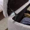 NicBex Adele Upholstered Padded Storage Bench Grey - 4 of 4