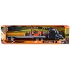 Peterbilt 387 Truck with Flatbed Trailer Black with Forklift and Hay Bales "Long Haul Trucker" 1/43 Diecast Model by New Ray - 3 of 3