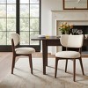 Art Leon Set of 2 Solid Wood and Upholstered Accent Dining Chairs - 2 of 4
