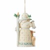 Jim Shore 4.75 In Woodland Santa Noel Ornament Rabbit Deer Ribbon Tree Ornaments - 2 of 3