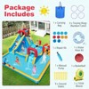 Costway Inflatable Water Park with Climbing Wall Boxing Post Basketball Rim Blower - 4 of 4