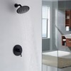 Sumerain Matte Black Shower Faucet Set Pressure Balance Cartridge, with Non-return Check Valves - 2 of 4