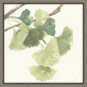 Amanti Art Gingko Leaves I Light by Chris Paschke Framed Canvas Wall Art - 1 of 4