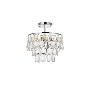 Elegant Lighting Mila 3 - Light Flush Mount in  Chrome - 1 of 4