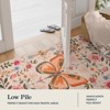 Lahome Modern Butterfly Floral Short Pile Velvet Rectangular Indoor Area Rug - 2 of 4
