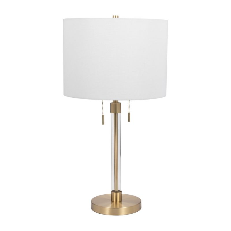 SAGEBROOK HOME 27&#34; Chain Pull Glass Table Lamp Gold, 3 of 8