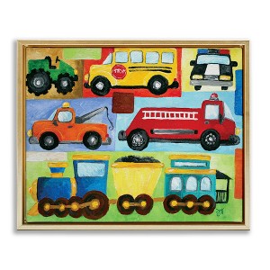 Stupell Industries Whimsical Transportation Collage, 21" x 17" - 1 of 4