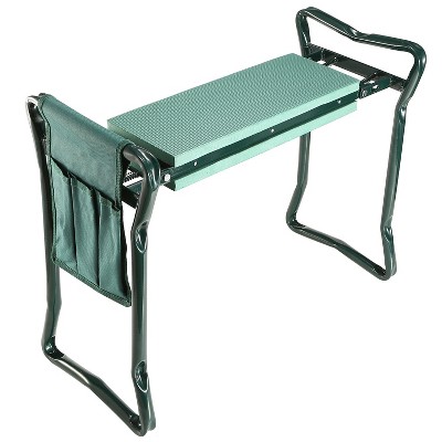 Foldable Garden Kneeler Seat w/ Kneeling Soft Cushion Pad Tools Pouch ...