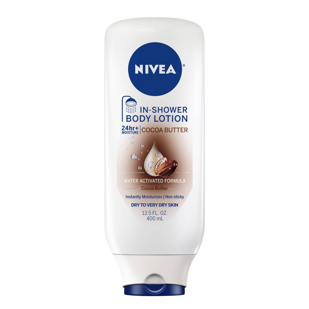 Photos - Cream / Lotion Nivea In-Shower Body Lotion with Cocoa Butter - 13.5 fl oz 