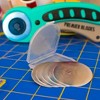 Tape Plus 45mm Rotary Cutter Tool (5 EXTRA BLADES INCLUDED) - Stainless Steel Blades - Cutter for Fabric, Paper, Leather, and More - 3 of 4