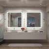 Apmir Super Bright Front & Back LED Lighted Anti-Fog Aluminum Alloy Framed Tempered Glass Bathroom/Vanity Mirror with ETL & 3-Year Warranty - 3 of 4
