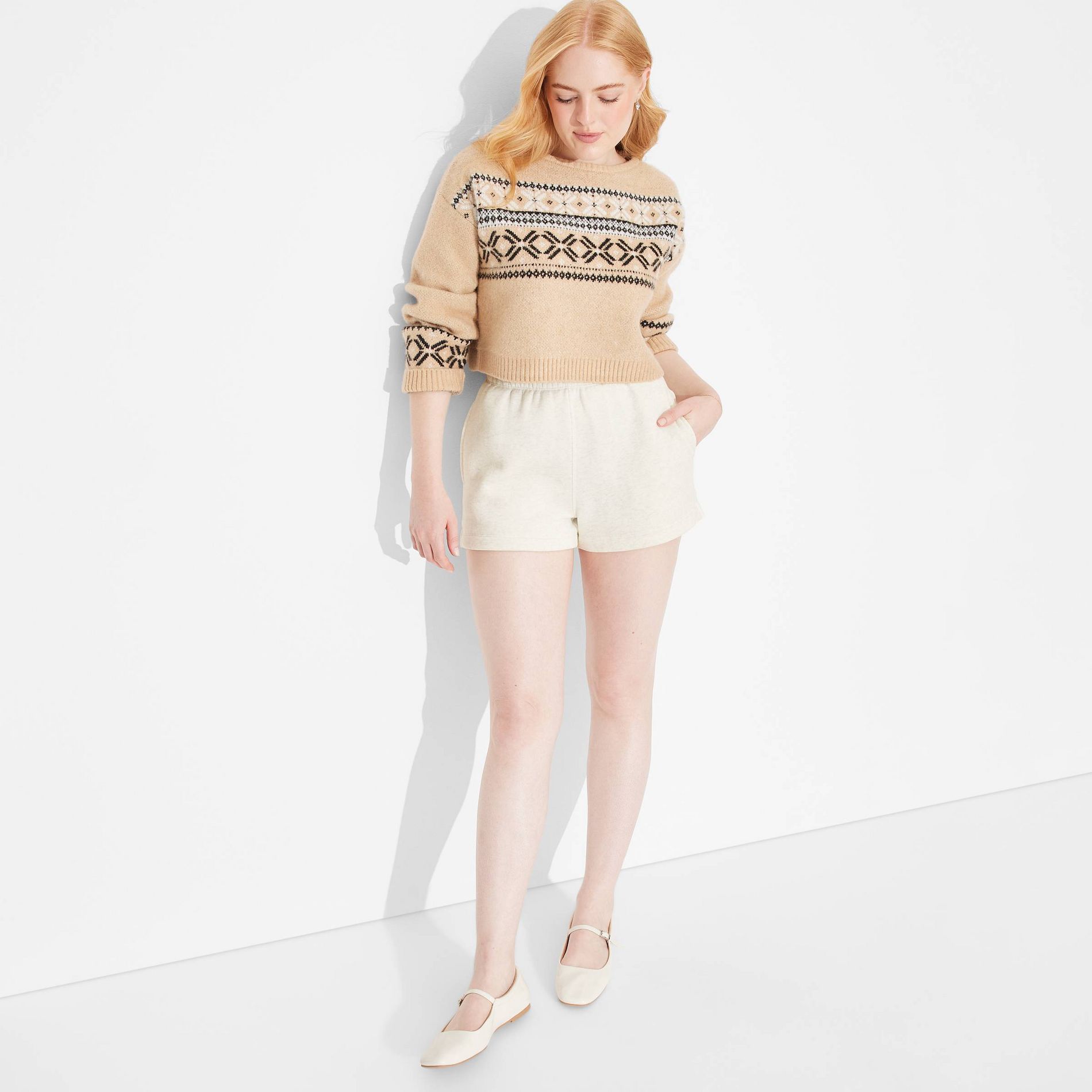 Women's Mid-Rise Fleece Pull-On Shorts - Wild Fable™ Heather Gray M: Elastic Waist, Pull-On Style