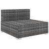Middle Seat  PE Rattan, Polyester, Powder-Coated Steel Medium  vidaXL - 2 of 4