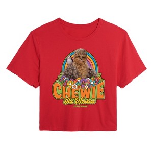Women's - Star Wars - Retro Chewy Cropped Graphic T-Shirt - 1 of 4