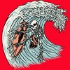 Women's Design By Humans Death Surfer By quilimo Racerback Tank Top - 2 of 3