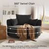Kumasinova 360° Swivel Chair, Round Barrel Chair, Chenille Accent Chair, Modern Sofa Chair with 3 Removable Pillows, Armchair for Living Room/Bedroom - 2 of 4