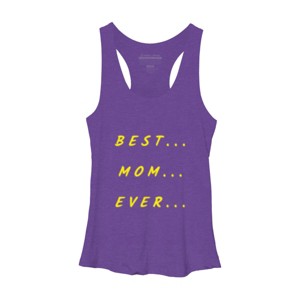 Women's Design By Humans Best Mom Ever Text By swaise Racerback Tank Top - 1 of 2