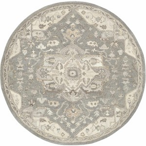 Hauteloom Round Area Rug  Charcoal - 1 of 4