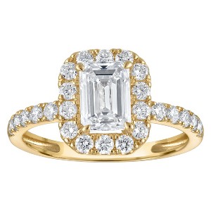 Naturalux 14K Gold 1.75 cttw Lab Grown Diamond Halo Ring - 1 of 4